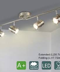 Dllt Led Track Light Complete Track Lighting Kits Flush Mount Ceiling Spot Lights Gu10 Bulbs Included For Kitchen Farmhouse Goals
