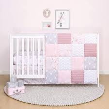 Nursery baby junior bedding set duvet cover pillowcase 100% cotton crib cot. Amazon Com The Peanutshell Pink Woodland Floral Crib Bedding Set For Baby Girls Quilt Fitted Sheet Dust Ruffle Included Kitchen Dining