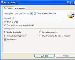 Gambar CDBurnerXP interface
