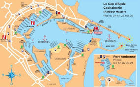 Cap D Agde Port Map Canal Du Midi Canal Map