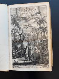 Frontispice! So another look at the book by traveller and diplomat Johan Nieuhof (1618-1672). Just look at this mesmerizing frontispice. There is just so much going on here. So the book is