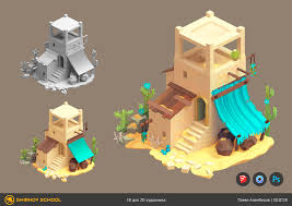 Artstation A Set Of 2d Objects Based On 3d Models Pavel Alembekov In 2020 3d Model Objects Settings