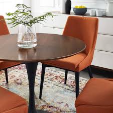 A round dining table from crate and barrel is a beautiful addition to your space. Lippa 36 Round Walnut Dining Table Contemporary Modern Furniture Modway