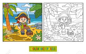 Maybe you would like to learn more about one of these? Coloring Book For Children Pirate And Treasure Chest On A Tropical Royalty Free Cliparts Vectors And Stock Illustration Image 56256118