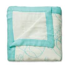 Aden + anais bamboo dream blanket koi pond cherry blossoms. Azure Leafy White Bamboo Dream Blankets Aden Anais Usa Dream Blanket Aden And Anais Bamboo Muslin