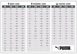 Puma Size Chart Www Irishpostoffices Org