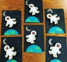 space themed astronaut craft funnycrafts crafts preschool outer 