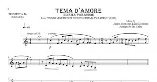 Nuovo cinema paradiso (original motion picture soundtrack). Tema Damore Cinema Paradiso Noten Fur Trompete Melodielinie Playyournotes