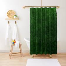 Emerald Green Grass Velvet Texture Shower Curtain By Koovox In 2020 Green Shower Curtains Green Bathroom Decor Gold Shower Curtain