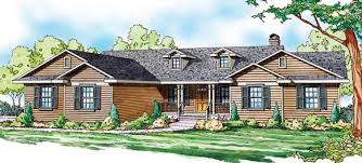Its architectural makeup is compiled of horizontal clapboard siding, gabled dormers, an extended covered front porch, and a stacked stone perimeter skirt. House Plan 59749 Ranch Style With 2400 Sq Ft 4 Bed 2 Bath 1 Half Bath
