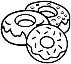 Yummy Donut Coloring Page Donut Coloring Page Food Coloring Pages Coloring Pages