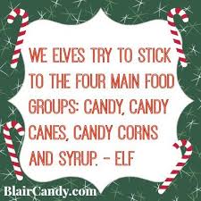 He picked up the brown bag of candy on the table. Famous Elf Quotes