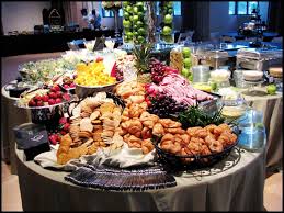 Gorgeous Green Reception Wedding Food Table Wedding Food Display Wedding Food