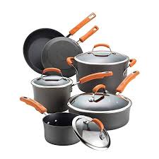 Rachael Ray Hard Anodized Nonstick 10 Piece Cookware Set Cookware Set Best Cookware Best Cookwa Cookware Set Hard Anodized Cookware Rachael Ray Cookware Set