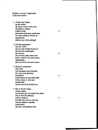 We did not find results for: Walther Von Der Vogelweide Under Der Linden 1 Under Germ4200