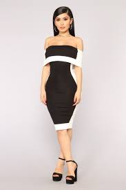 Olivia Off Shoulder Dress Black White Fashion Nova Dress Black White Dress Formal Off Shoulder Dress