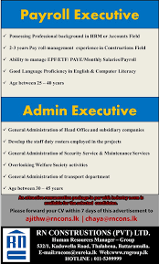 16,193 admin job vacancies on jobsora. Admin Executive