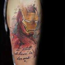 70 Iron Man Tattoo Designs Fur Manner Tony Stark Ink Ideen Mann Stil Tattoo Iron Man Tattoo Tattoos For Guys Geek Tattoo