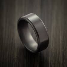Elysium Black Diamond Wedding Band Rounded With Satin Finish Revolution Jewelry Designs
