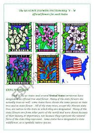 All our employees have extensive experience in customer service relating to the flower gift industry. The Us State Flowers Pictionary V W Esl Worksheet By Alexcure