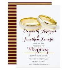 Simple And Elegant With Rings Wedding Invitation Gold Wedding Gifts Customize Marriage Diy Uniq Wedding Card Diy Simple Invitation Simple Wedding Invitations