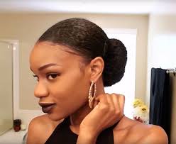 Sleek, chic, and perfect with a red lip, this bun won't budge whether you're running from meeting to meeting or dancing the night away. Slick Back Low Bun Natural Hair Novocom Top