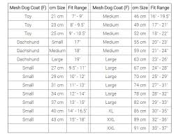 28 all inclusive sizing chart for dogs