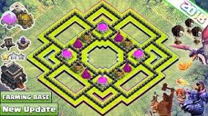 Coc th 9 base design is such that all collectors and mines are kept inside of base so that available loot is not so vulnerable to enemy troops and kept protected. New Town Hall 9 Farming Base 2018