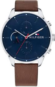 Tommy Hilfiger Men S Dark Brown Leather Strap Watch 44mm Brown Leather Strap Watch Tommy Hilfiger Watches Tommy Hilfiger