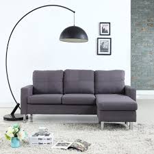 reversible linen fabric sectional sofa