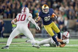 notre dame football depth chart stanford one foot down