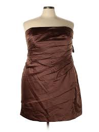 details about davids bridal women brown cocktail dress 24 plus