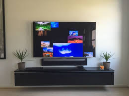 Wall Mounted Tv Sonos Sound Bar Ideas For House Pinterest Wall Mounted Tv Tv Stand With Mount Tv Wall