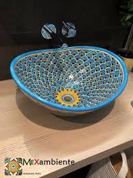 Großer waschtisch viel stauraum sanctzary : Design Waschbecken Aus Mexiko Pavo Turkis Aufsatzwaschbecken Waschbecken Waschbecken Design