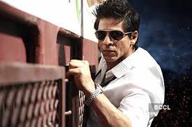 Here, Shah Rukh Khan does the train walk sideways and he does it rather  well.