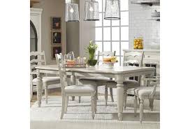 Hillsdale outback 7 piece dining set & reviews stanton semi formal gray 7 piece dining room furniture set. Trisha Yearwood Home Collection By Klaussner Nashville 390274997 7 Piece Dining Room Rectangular Extension Table 4 Ladderback Side Chairs And 2 Ladderback Arm Chairs Set Sam Levitz Furniture Dining 7 Or More Piece Sets