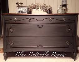 Dresser Done In Annie Sloan Chalk Paint Graphite With Dark Wax Top Left Natural Refinishing Furniture Brown Furniture Bedroom Paint Furniture