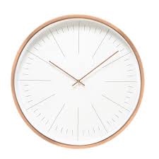 Horloge En Metal Cuivre D 61 Cm Elea Wanduhren Metalluhr Retro Wanduhr