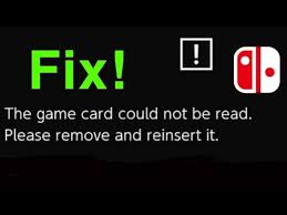 Nintendo Switch The Game Card Could Not Be Read How To Fix Youtube