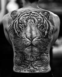 Large Back Mural By Jun Cha Lion Tattoo Tiger Tattoo Tiger Tattoo Back