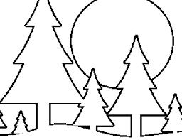 Black and white christmas tree outline clipart. Pine Trees Coloring Pages Coloring And Drawing