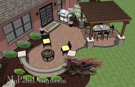 495 Sq Ft Concrete Paver Patio Design With Pergola Patio Pavers Design Backyard Patio Patio Design
