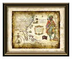 Old Map Usa 1718pirate Blackbeard Art Decorusa Map Art Etsy In 2020 Map Wall Art Map Artwork Map Art