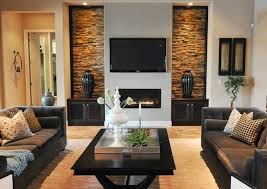 Living Room With Wall Mounted Fireplace Electric And Lcd Tv Jpg 950 673 Contemporary Living Room Design Elegant Living Room Design Elegant Living Room