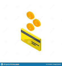 Illustration About Yellow Credit Card Earn Money Isometric Coin Finance Bank Card Business Vector Cash Get Bank Card Earn Money Making Money On Youtube