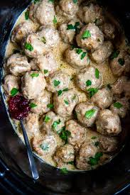 Crockpot Swedish Meatballs Recipe Girl Versus Dough Recipe Slow Cooker Meatballs Swedish Meatball Recipes Swedish Meatballs Crockpot