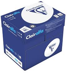  Lot de 5 Ramettes papier blanc perforé 2 Trous Clairalfa A4 80g/m² 500 feuille — Synapses Maroc