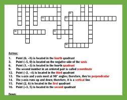 Coordinate Plane Crossword Puzzle Coordinate Plane Coordinates Crossword Puzzle