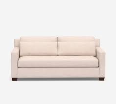 Upholstery is the work of providing furniture, especially seats, with padding, springs, webbing, and fabric or leather covers. York Square Arm Deep Seat Fabric Sofa Pottery Barn