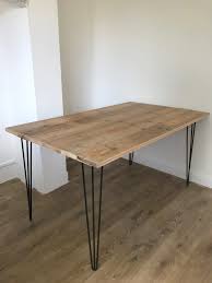 How To Make Your Own Scaffold Plank Dining Table Dining Table Simple Dining Table Hairpin Dining Table